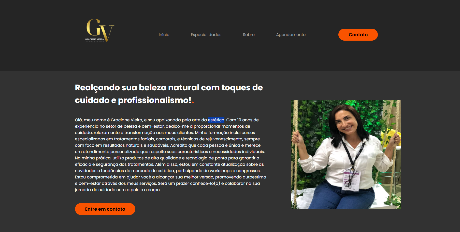 Landing Page - Esteticista